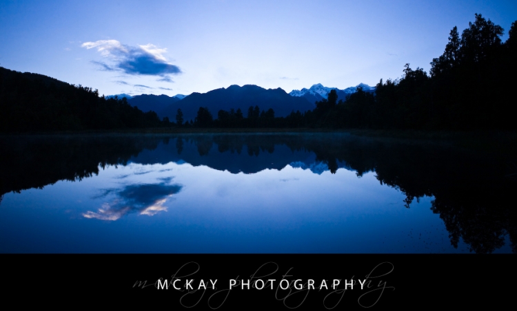 Lake Matheson reflecting Mt Cook